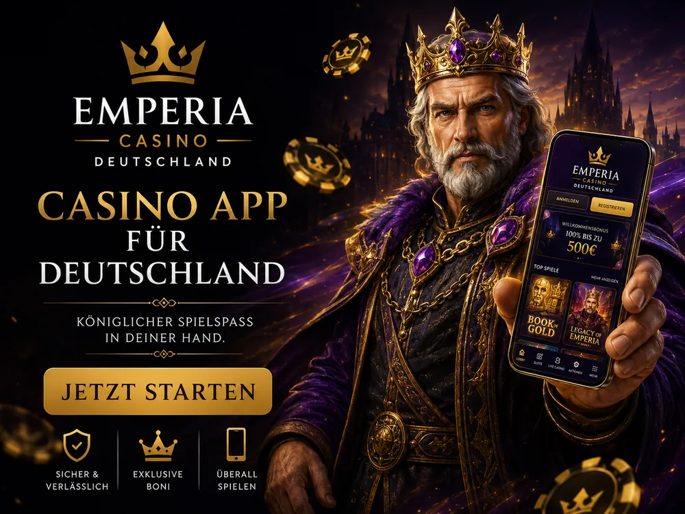 Emperia Casino App für Deutschland auf Smartphone